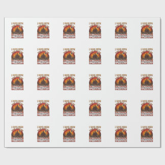 Skrämmande Halloween-hall Slott Häxa Pumpa Presentpapper