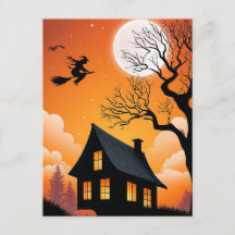 Skrämmande Halloween-hälsningskort