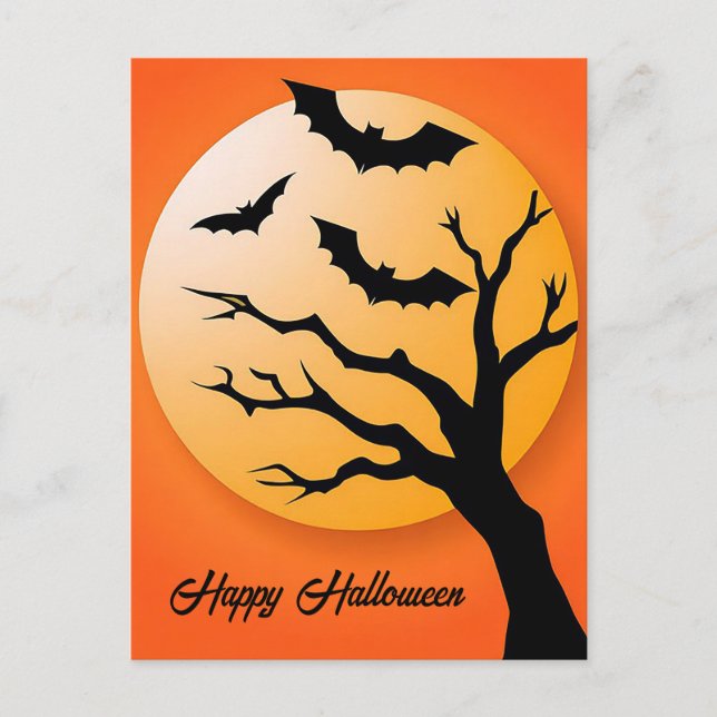Skrämmande Halloween-hälsningskort Vykort (Framsida)