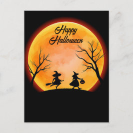 Skrämmande Halloween-hälsningskort Vykort