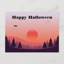 Skrämmande Halloween-hälsningskort
