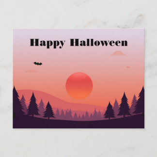 Skrämmande Halloween-hälsningskort Vykort