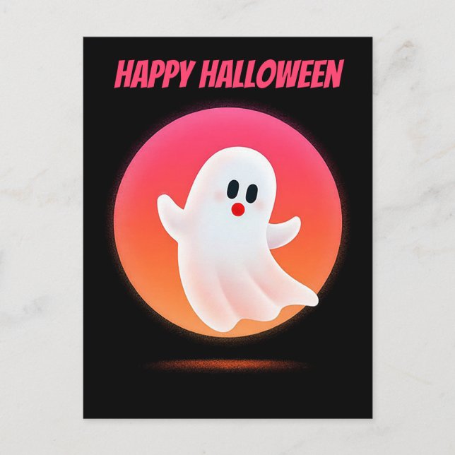 Skrämmande Halloween-hälsningskort Vykort (Framsida)