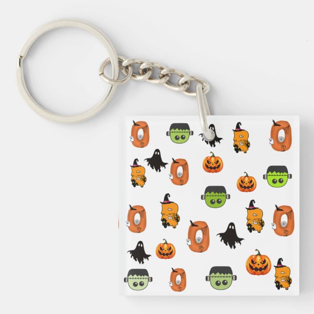 Skrämmande Halloween-häxa, spökhus, måne (Framsidan)