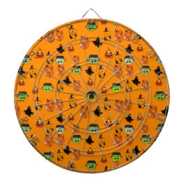 Skrämmande Halloween-häxa, Spökhus, Måne Darttavla