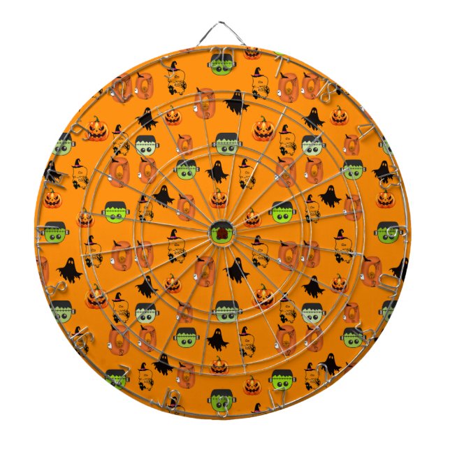 Skrämmande Halloween-häxa, Spökhus, Måne Darttavla (Framsidan)