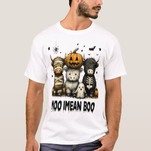 Skrämmande Halloween Highland Ko T Shirt