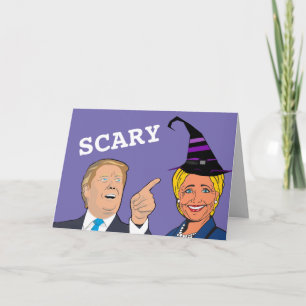 SKRÄMMANDE HALLOWEEN HILLARY OCH TRUMP KORT