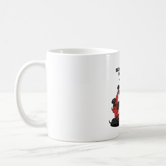 Skrämmande Halloween Hund Skrämmande Spöke 23 Kaffemugg (Vänster)