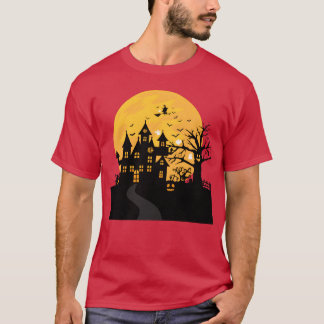 skrämmande halloween-husvänner t shirt