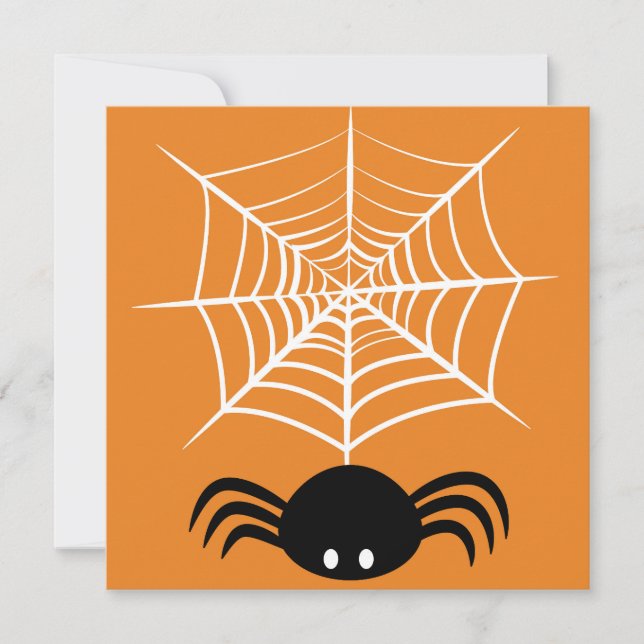 Skrämmande Halloween-illustration av spindel Kort (Framsida)