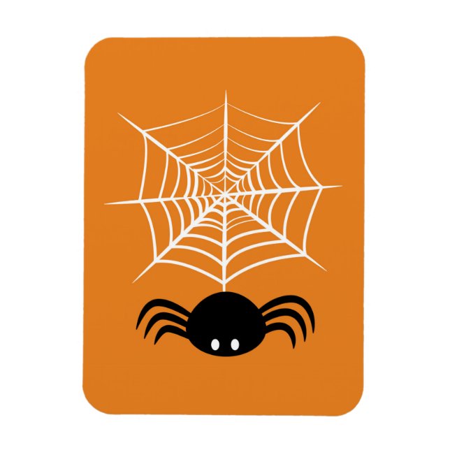 Skrämmande Halloween-illustration av spindel Magnet (Vertikal)