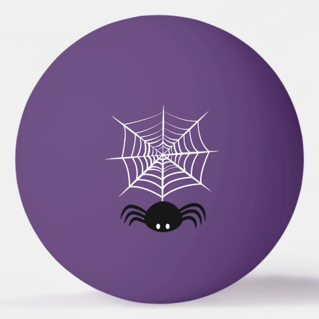 Skrämmande Halloween-illustration av spindel Pingisboll (Framsidan)