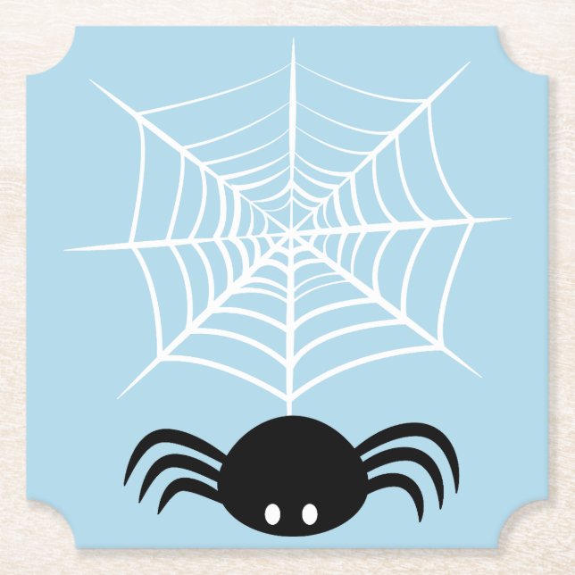 Skrämmande Halloween-illustration av spindel Underlägg Papper (Framsida)