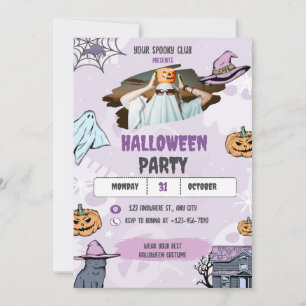 Skrämmande Halloween-inbjudan, Halloweenfest Inbjudningar