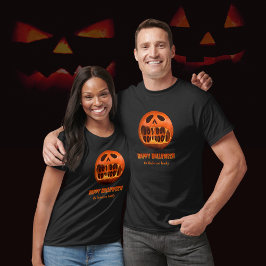 Skrämmande Halloween jack o'lantern familj T-shirt