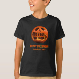 Skrämmande Halloween jack o'lantern familje T-shir T Shirt