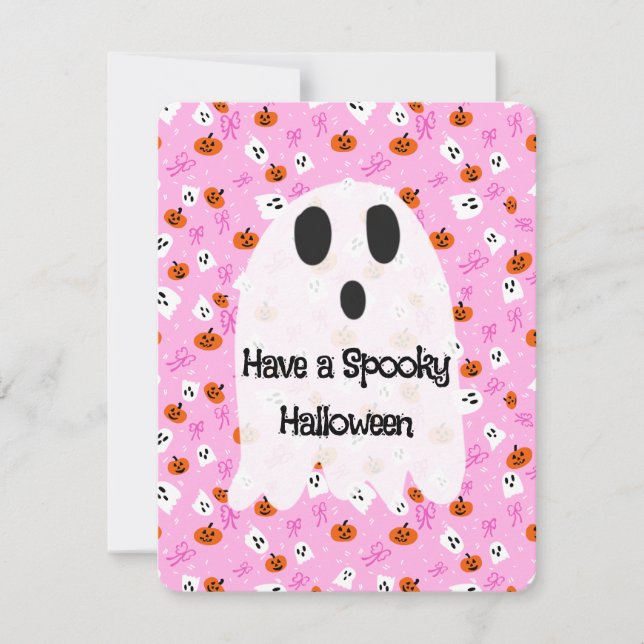 Skrämmande Halloween  Julkort (Framsida)
