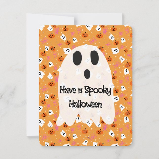 Skrämmande Halloween  Julkort (Framsida)