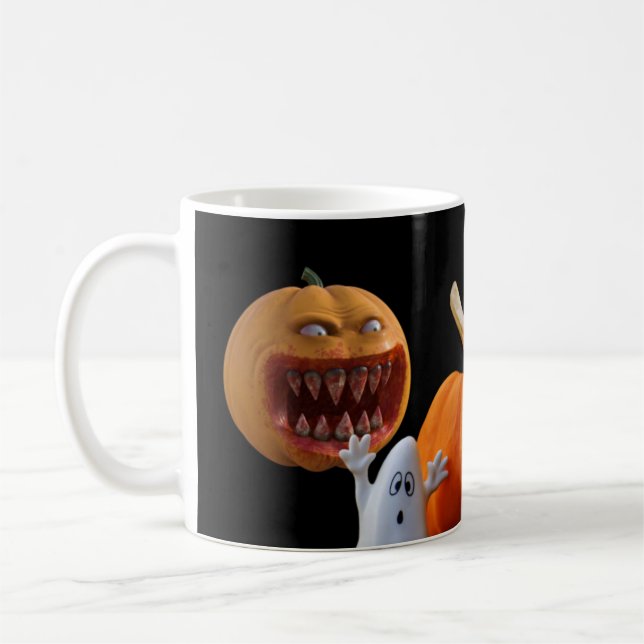 Skrämmande Halloween. Kaffemugg (Vänster)
