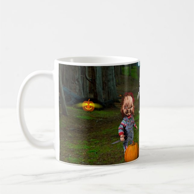 Skrämmande Halloween. Kaffemugg (Vänster)