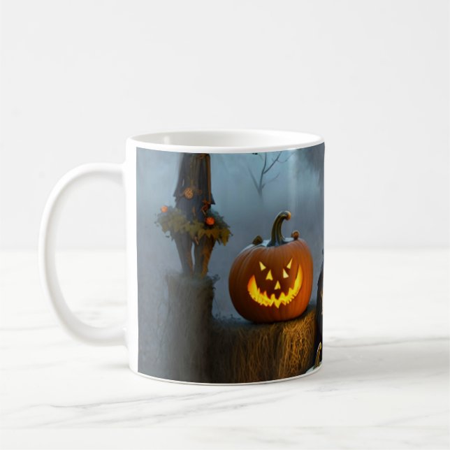Skrämmande Halloween. Kaffemugg (Vänster)