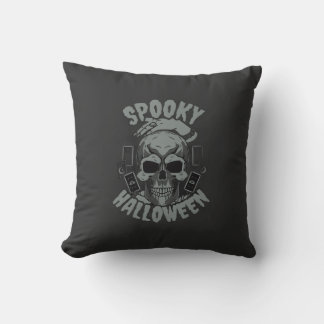 Skrämmande Halloween-kallelsesignal-tröskelkudde Kudde