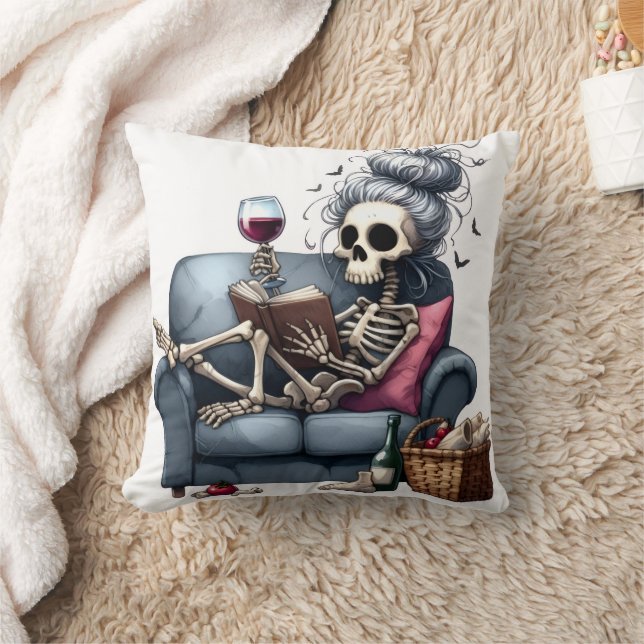 Skrämmande Halloween kastkudde Kudde (Filt)