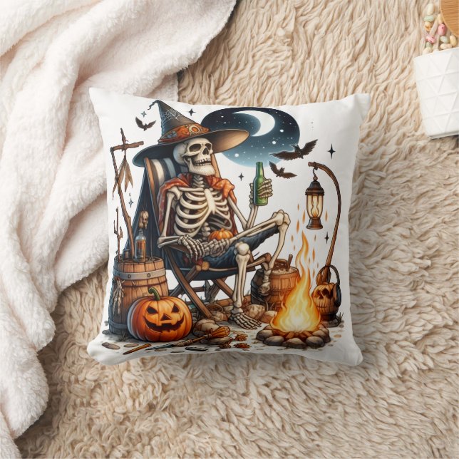Skrämmande Halloween kastkudde Kudde (Filt)
