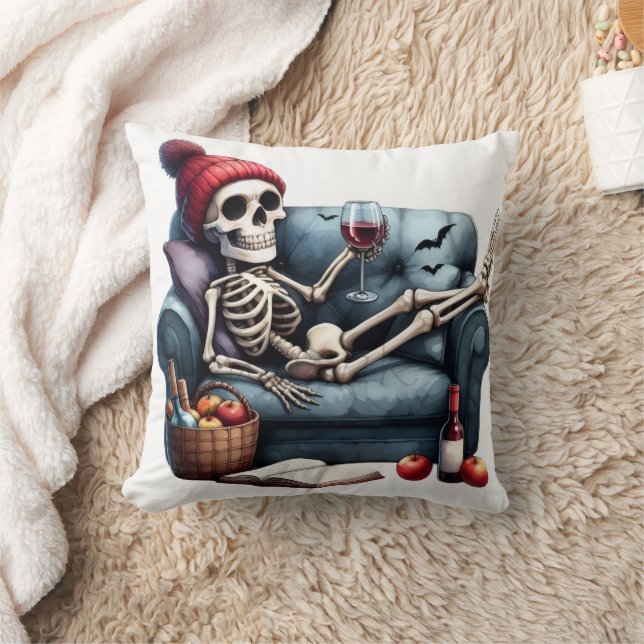 Skrämmande Halloween kastkudde Kudde (Filt)
