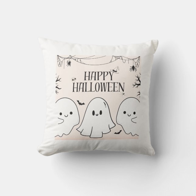 Skrämmande Halloween kastkudde Kudde (Framsida)
