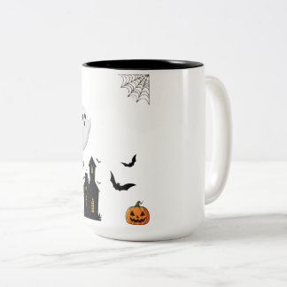 Skrämmande Halloween-keramikmugg Två-Tonad Mugg