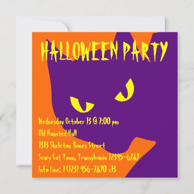 Skrämmande Halloween Kitty Katt (Framsida)