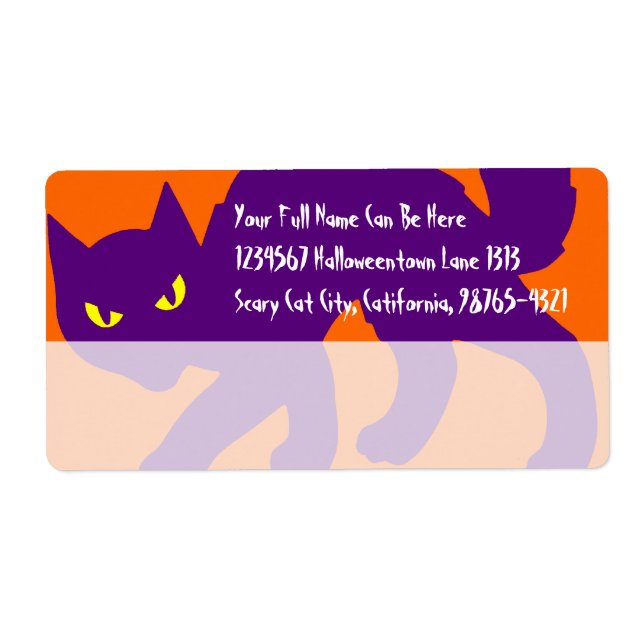 Skrämmande Halloween Kitty Katt Fraktsedel (Framsidan)
