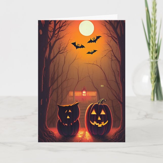 Skrämmande Halloween Kort (Framsida)