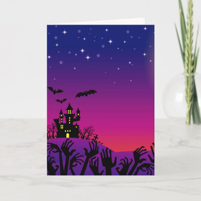 Skrämmande Halloween Kort (Framsida)