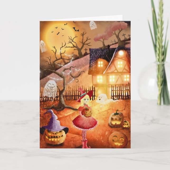 Skrämmande Halloween Kort (Framsida)