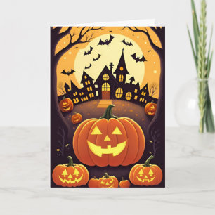 Skrämmande Halloween Kort