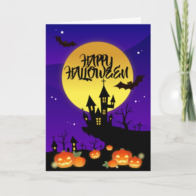 Skrämmande Halloween Kort (Framsida)