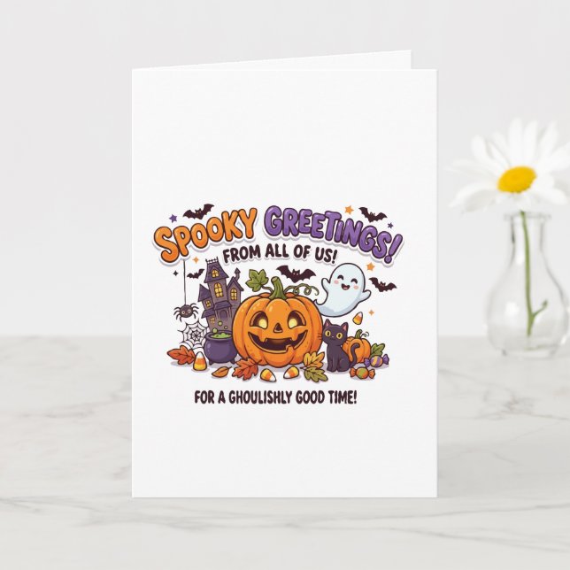 Skrämmande Halloween-kort för fest Kort (Liten växt)