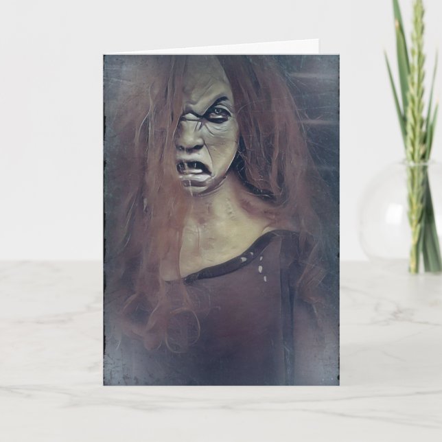 Skrämmande Halloween-kort Kort (Framsida)