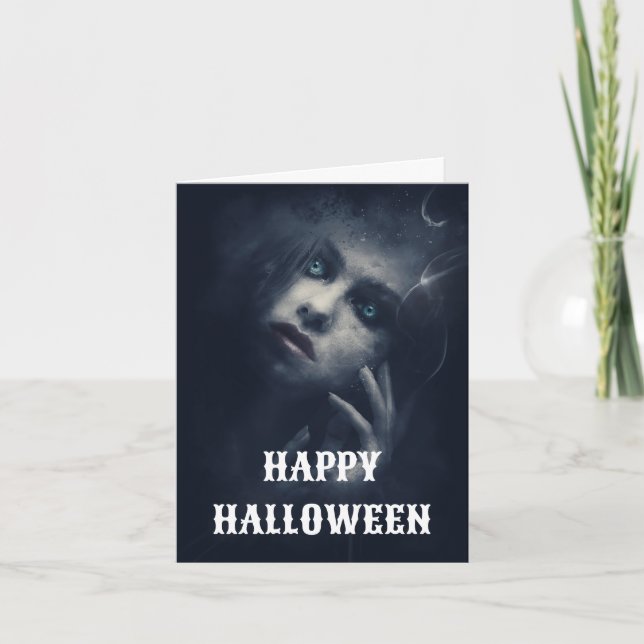 Skrämmande Halloween-kort Kort (Framsida)