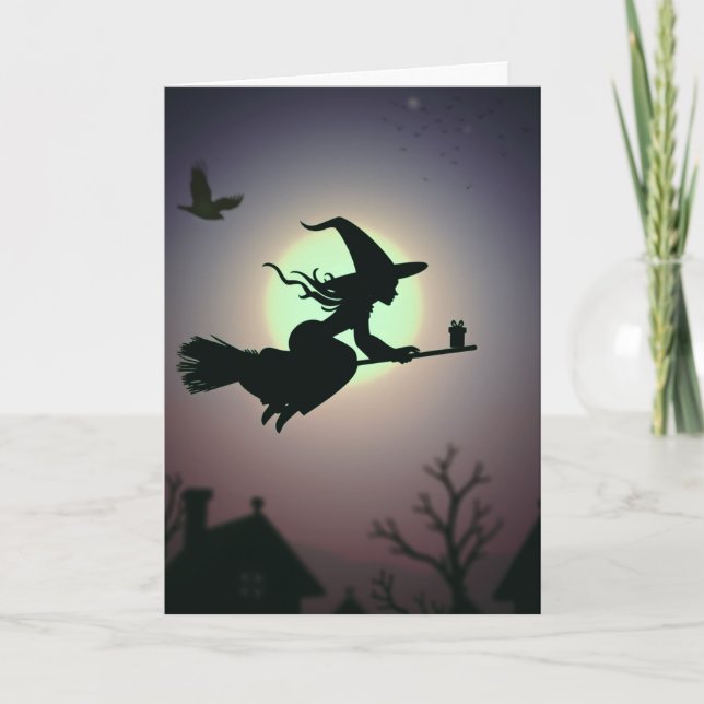 Skrämmande Halloween-kort Kort (Framsida)