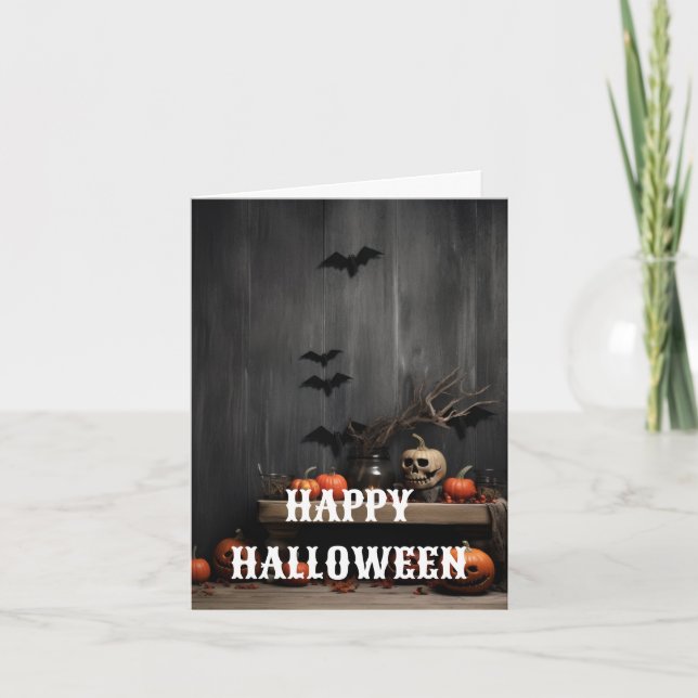 Skrämmande Halloween-kort Kort (Framsida)