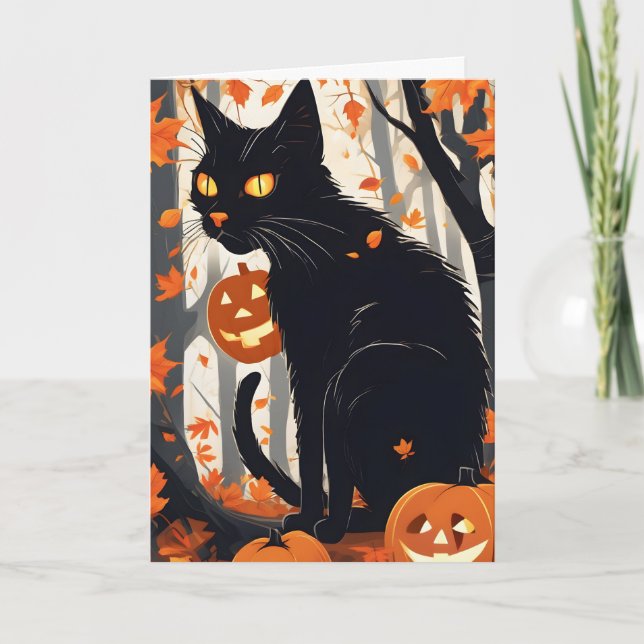 Skrämmande Halloween-kort Kort (Framsida)