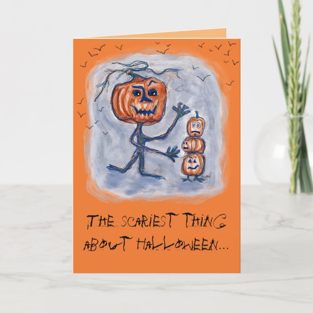 Skrämmande Halloween-kort Kort (Framsida)