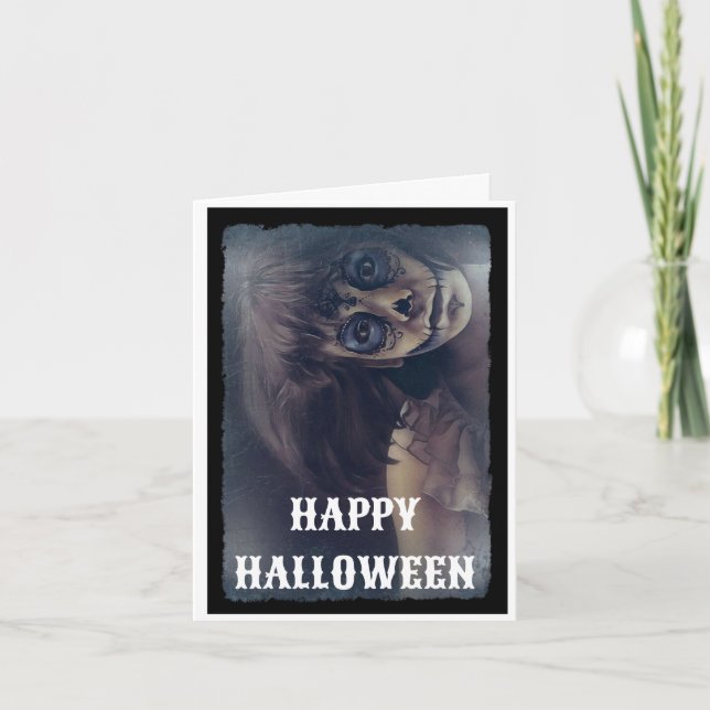 Skrämmande Halloween-kort Kort (Framsida)