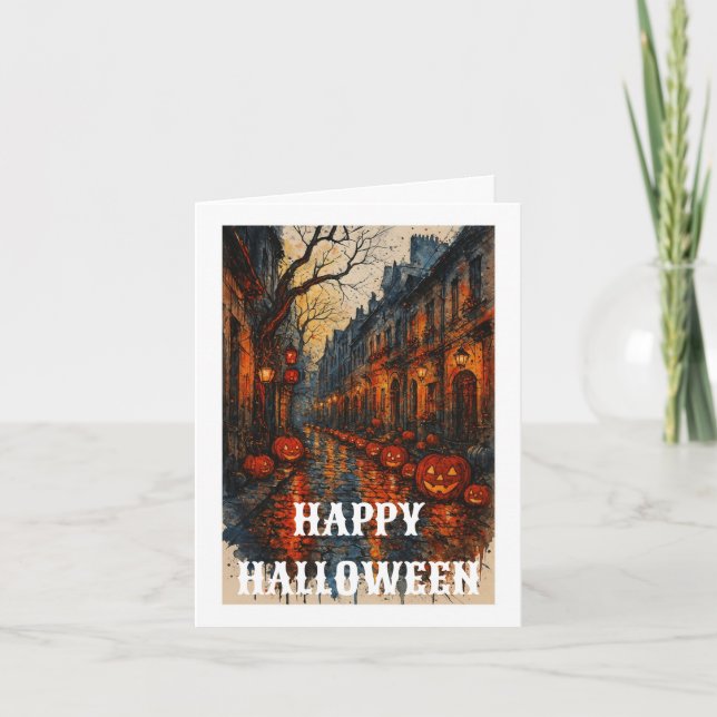 Skrämmande Halloween-kort Kort (Framsida)