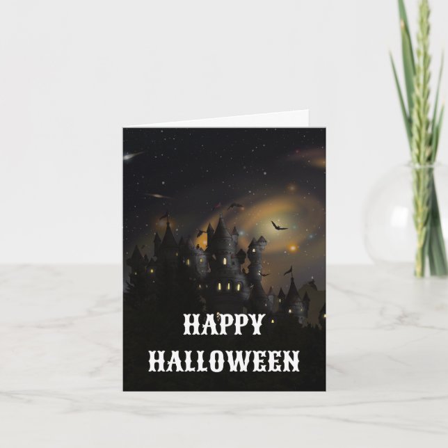 Skrämmande Halloween-kort Kort (Framsida)