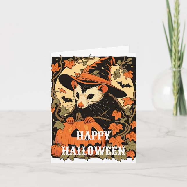 Skrämmande Halloween-kort Kort (Framsida)